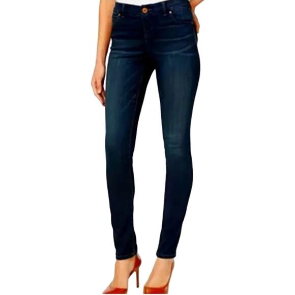 INC International Concepts Regular Fit Dark Wash Skinny Jeans Stretch Size 12 - Picture 2 of 11